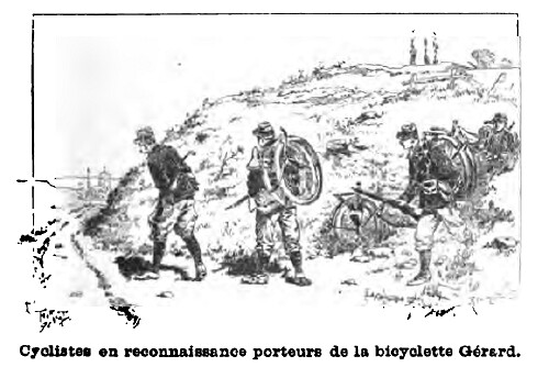 vojaci so skladacimi bicyklami