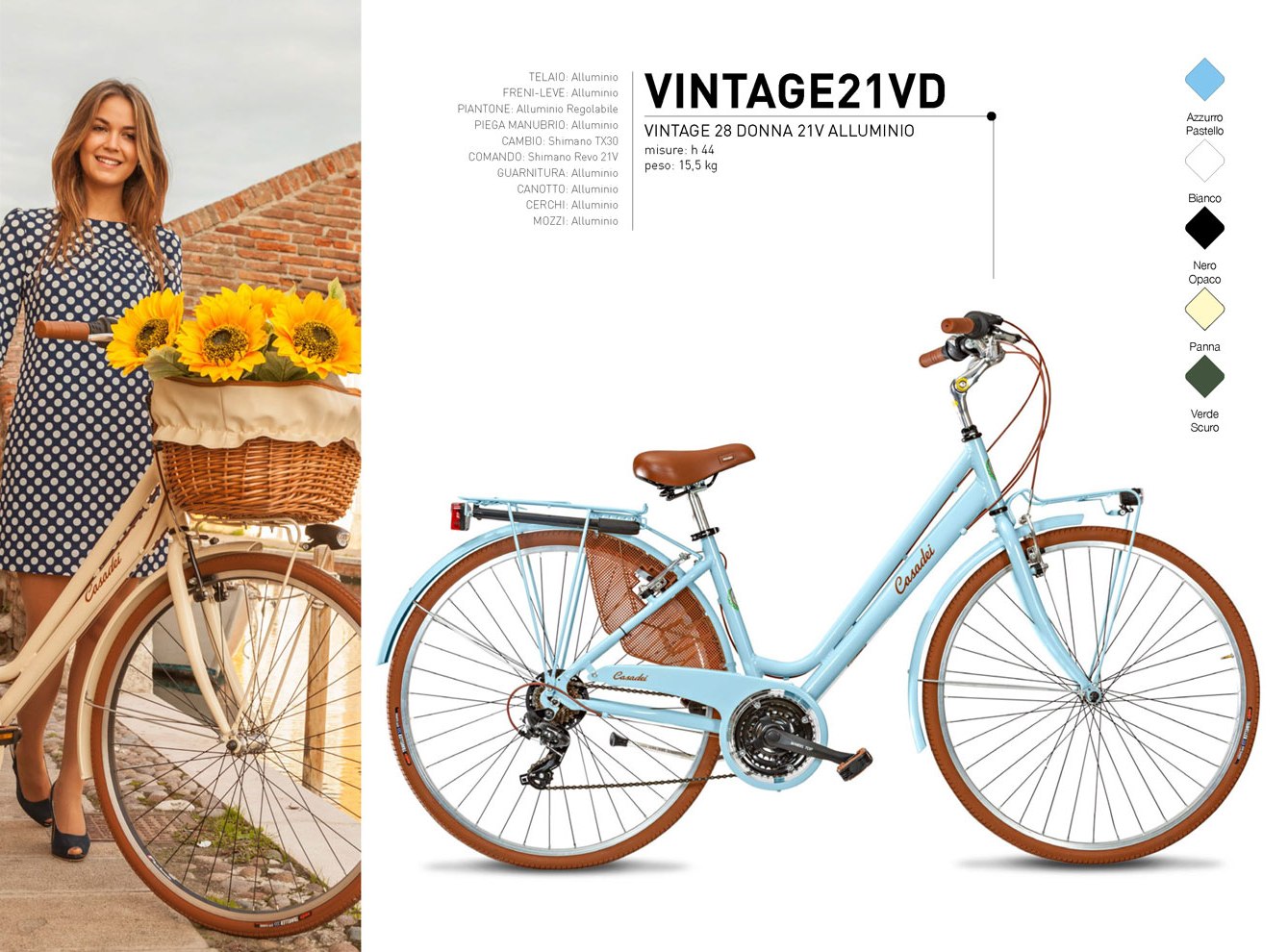 Dámsky bicykel Casadei Vintage 6V hliníkový