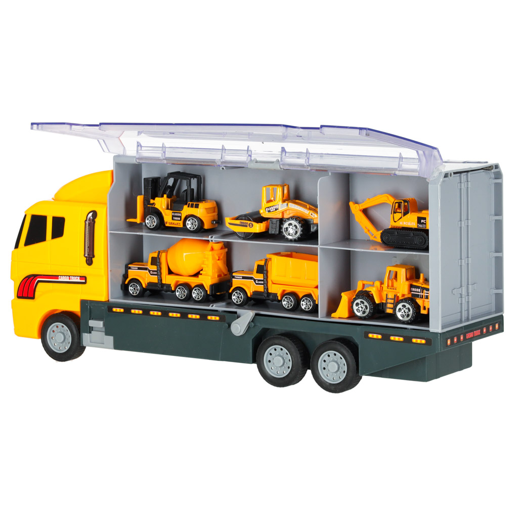 TIR Transportér + 6 stavebných autíčok
