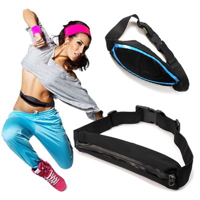 Športový opasok na behanie čierny