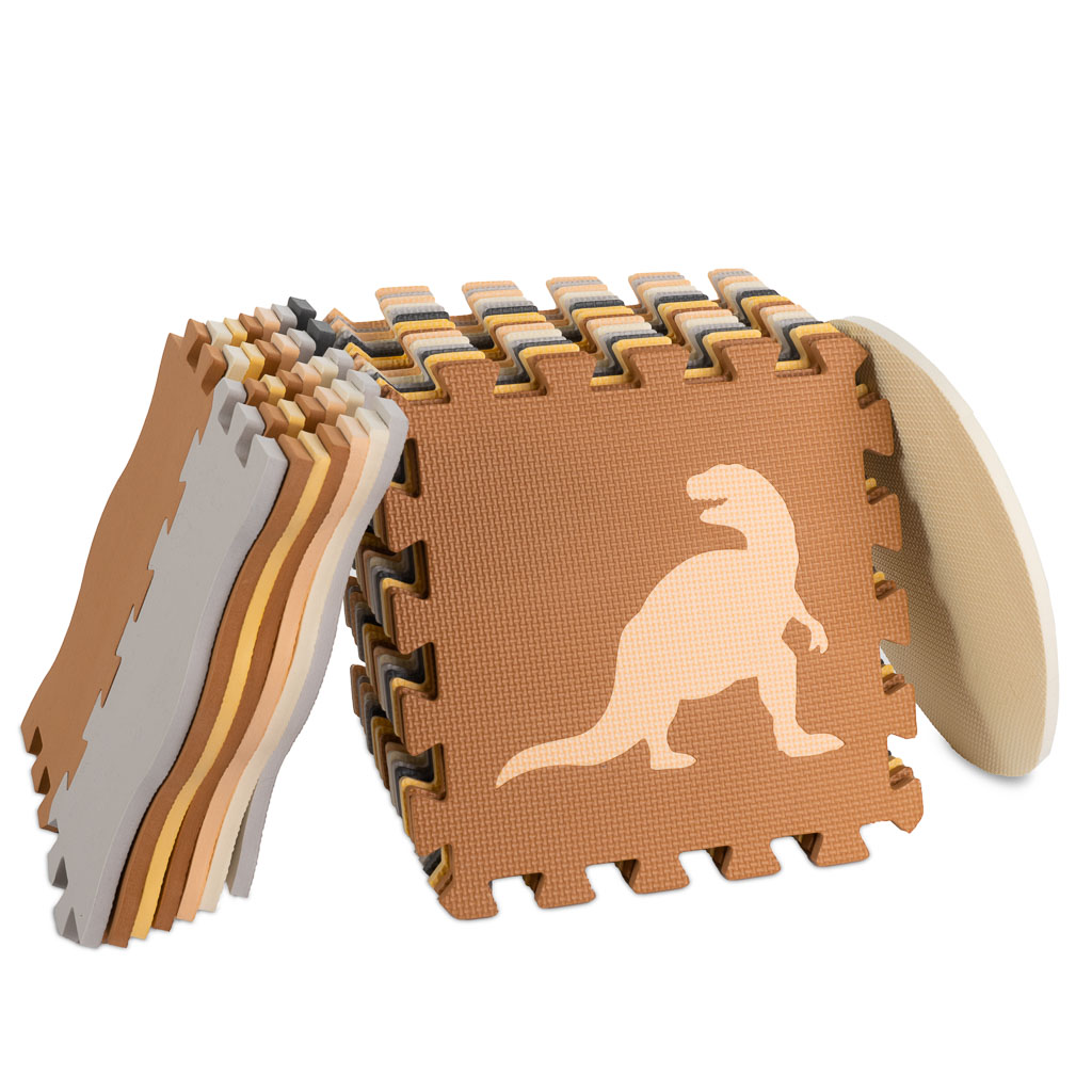Puzzle podložka – dinosauri, 36 dielov (143 × 143 × 1 cm)