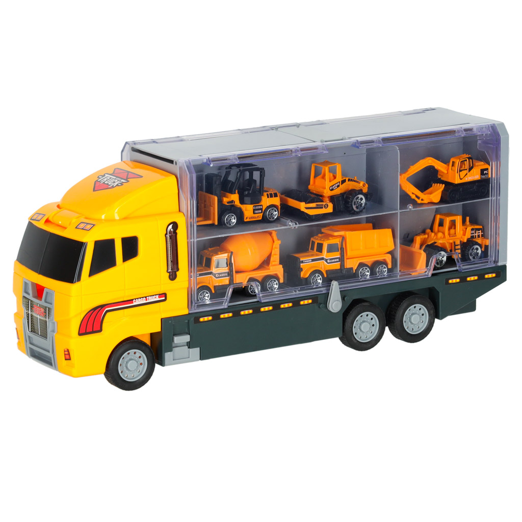 TIR Transportér + 6 stavebných autíčok