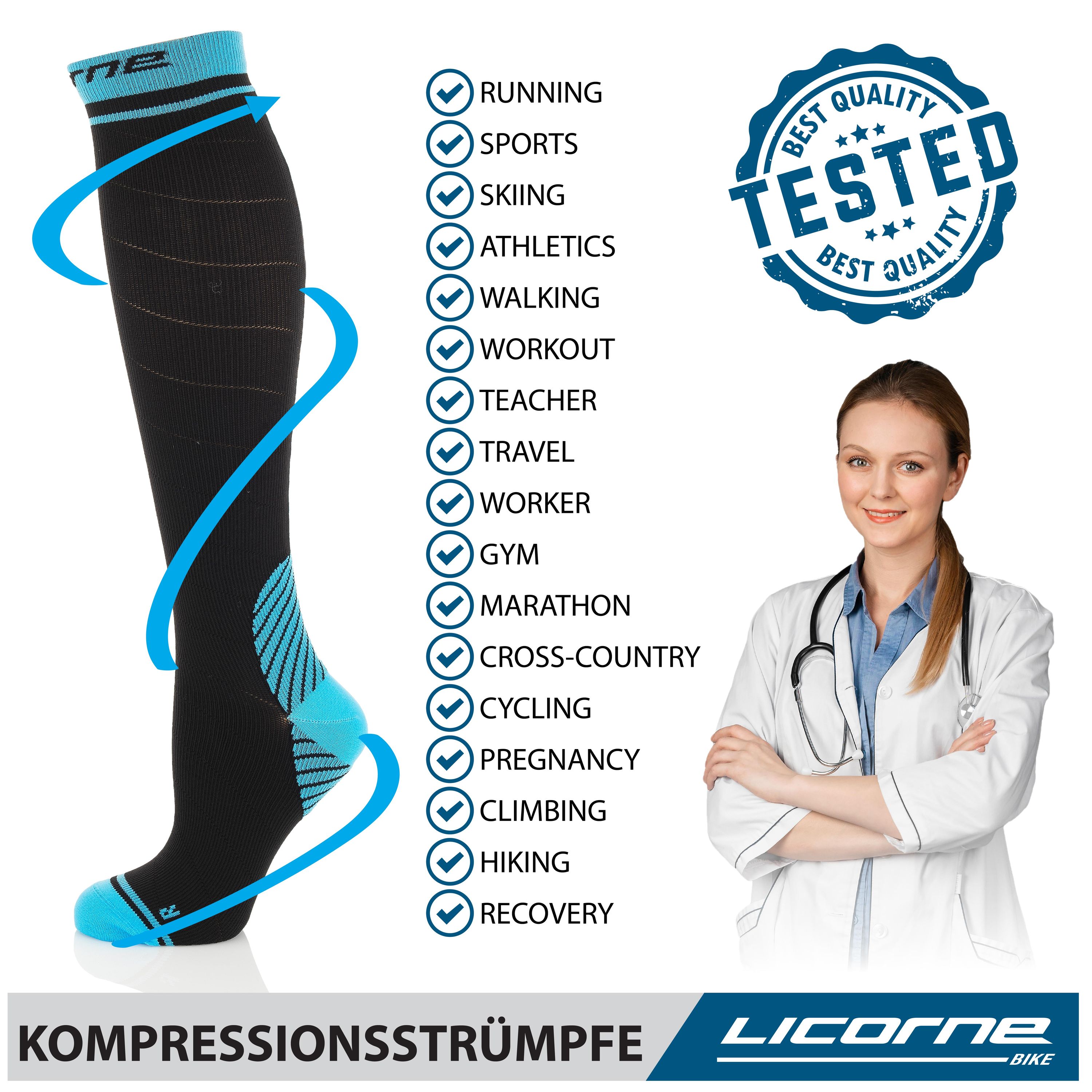 Kompresné podkolienky Licorne 