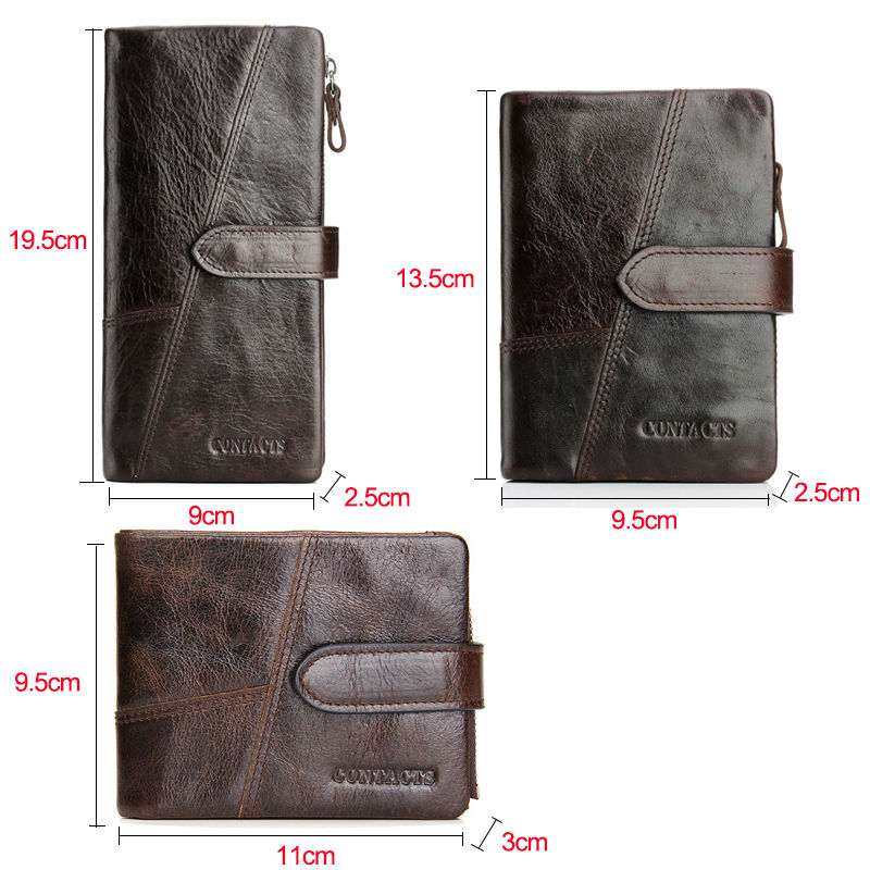 Contacts Zipper M pánska kožená peňaženka