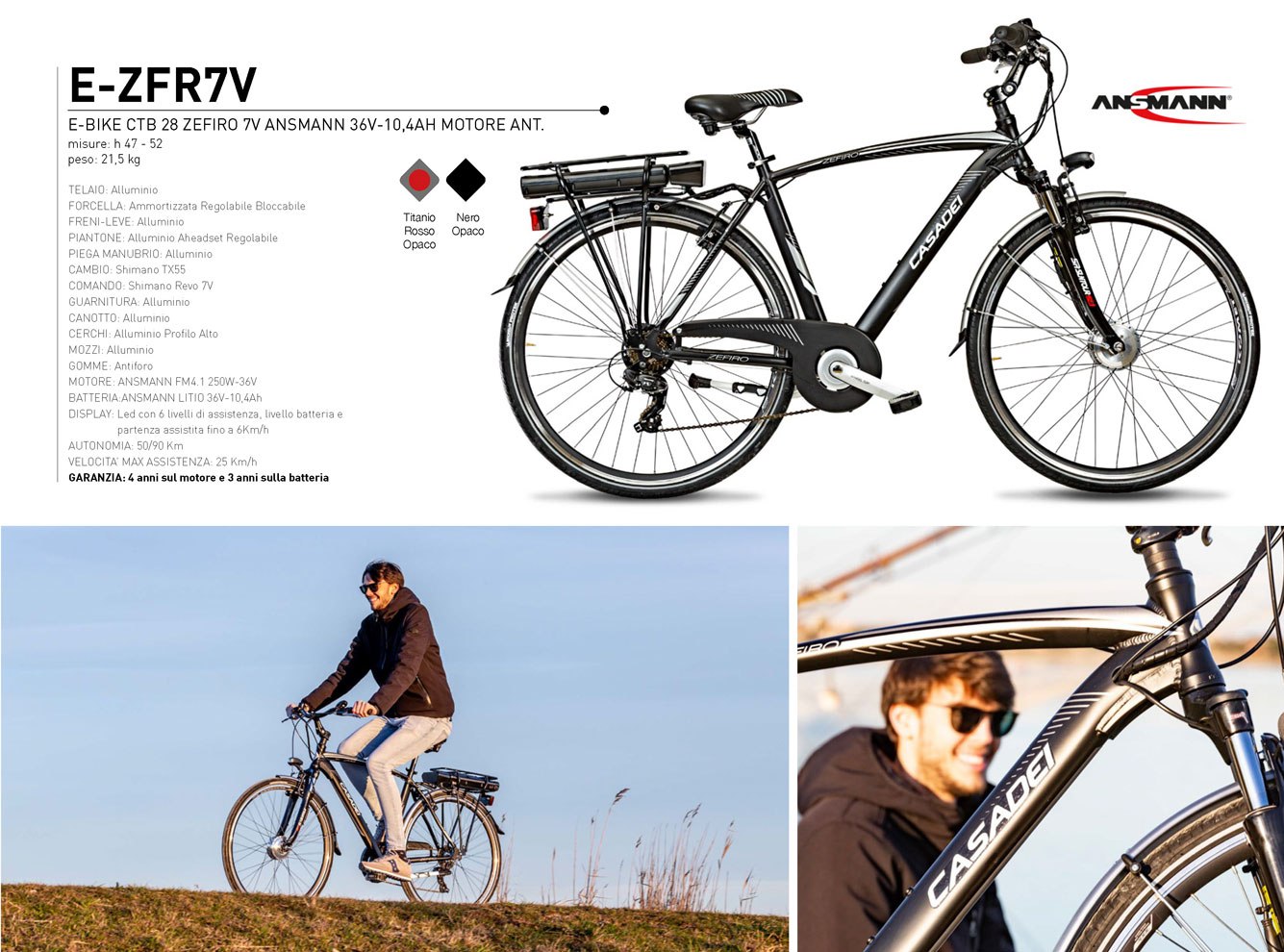 Pánsky elektrobicykel Zefiro CTB28 