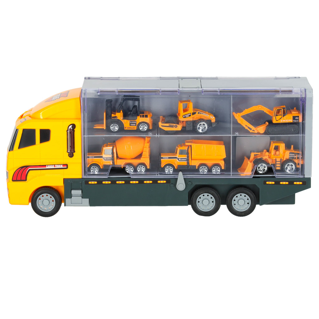 TIR Transportér + 6 stavebných autíčok