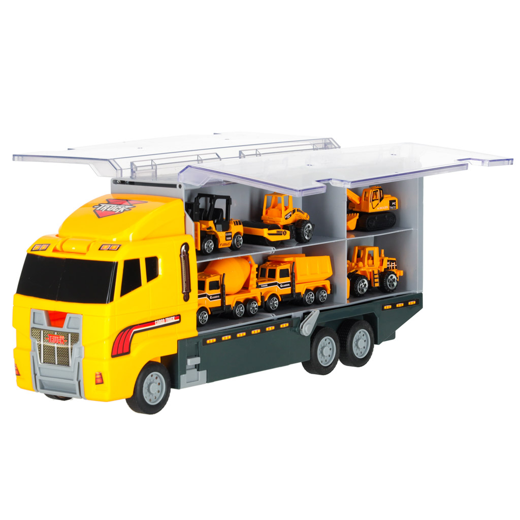 TIR Transportér + 6 stavebných autíčok