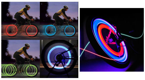 Farebné LED svetielko na koleso