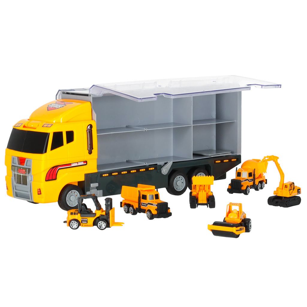 TIR Transportér + 6 stavebných autíčok
