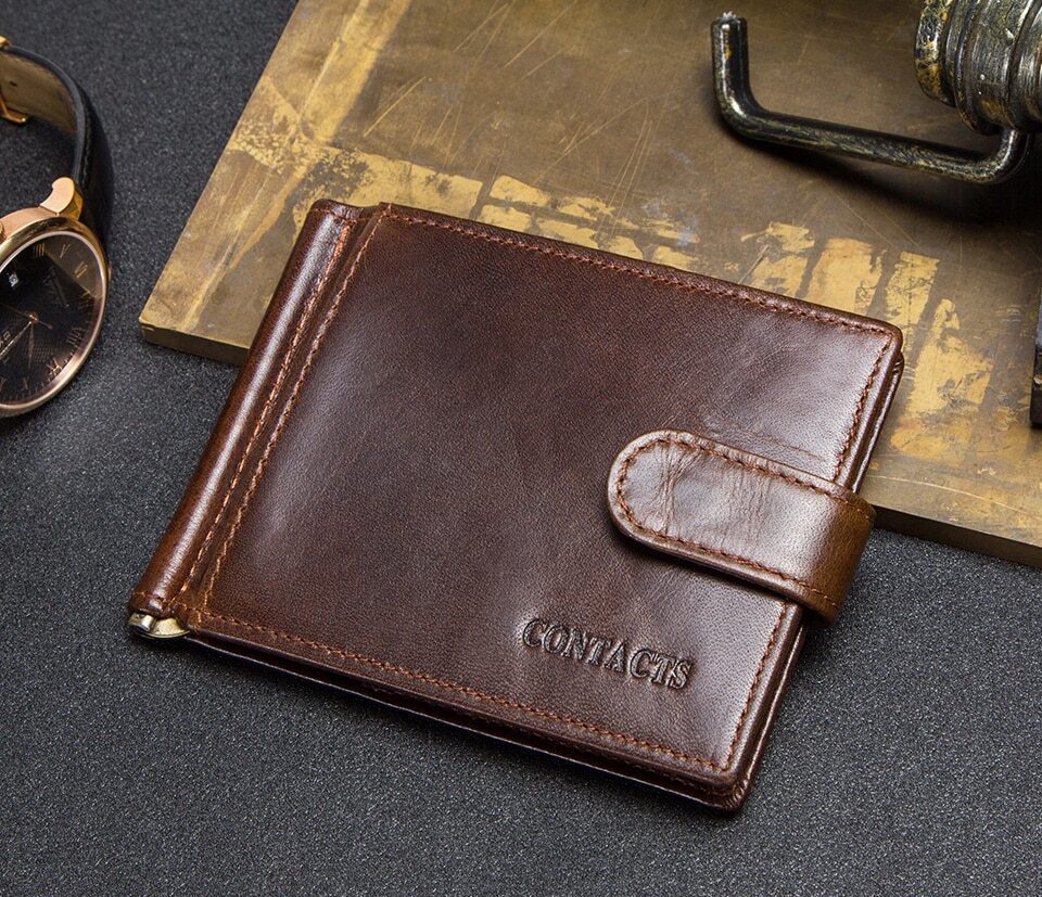 Contacts Clip pánska kožená peňaženka