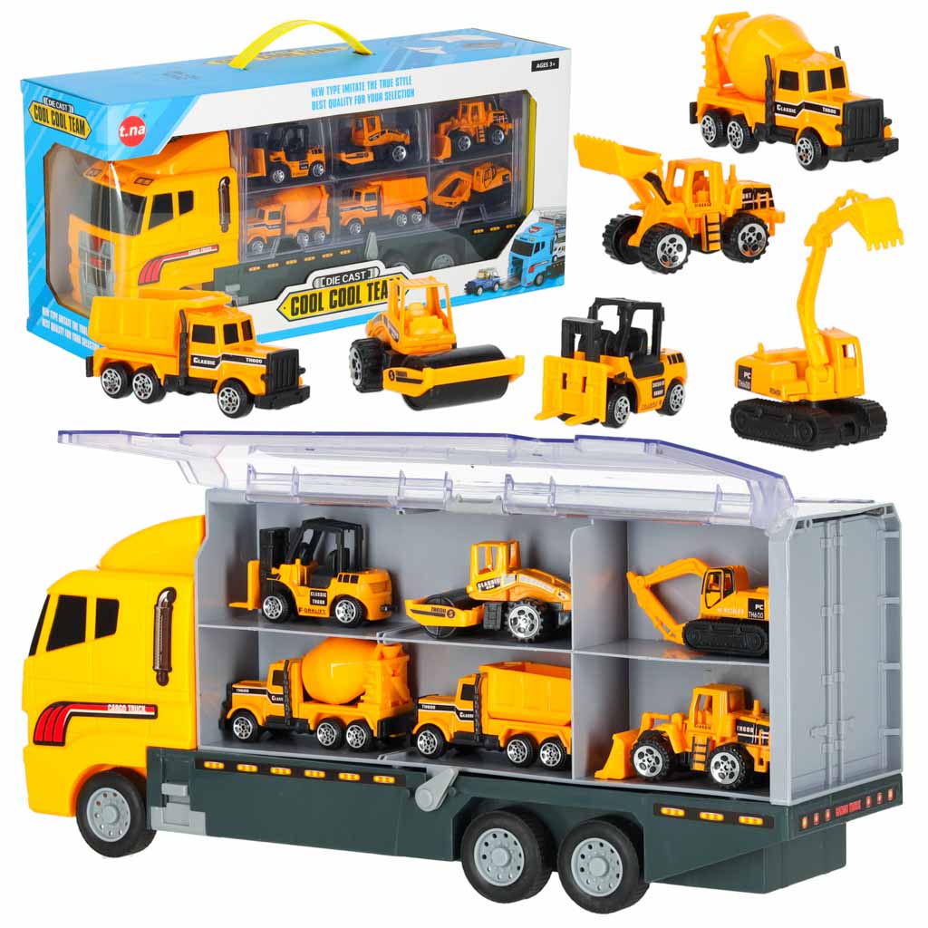 TIR Transportér + 6 stavebných autíčok