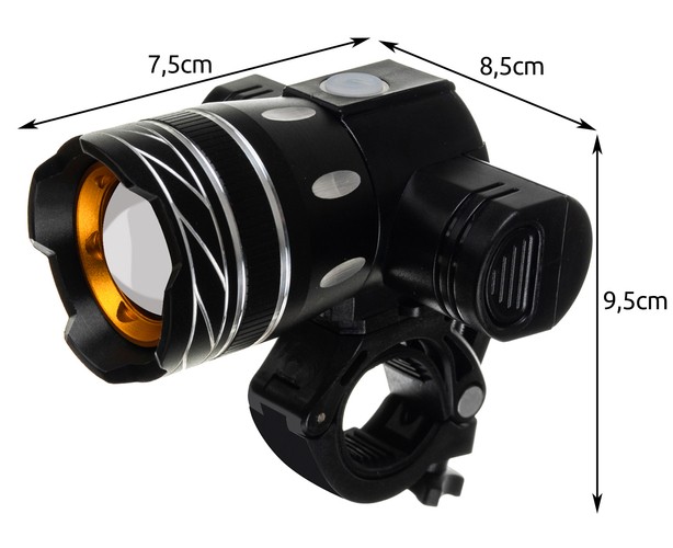 LED svetlo na bicykel T6 – predné aj zadné 