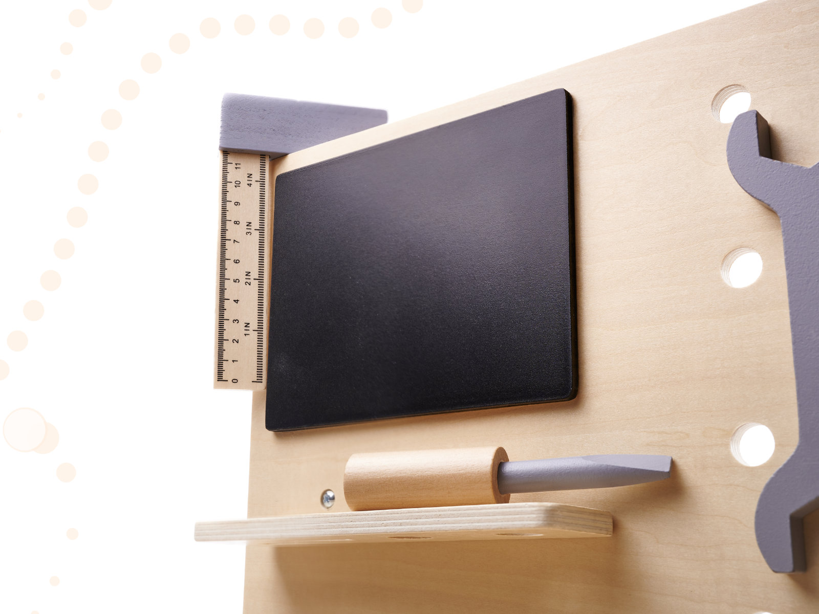 Drevený stolík s dielňou + náradie