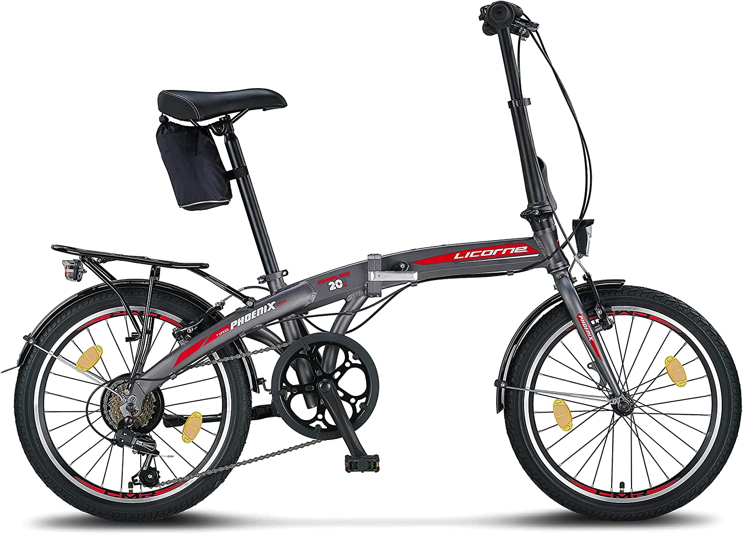 Skladaci bicykel Phoenix titanova-siva